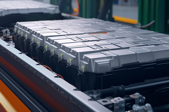 Highcapacity lithiumion battery module hybrid electric vehicles being manufactured production line factory photo